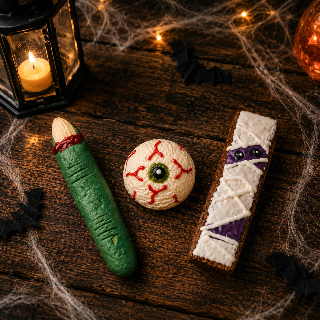 Boîte effrayante - Friandises gourmandes pour chiens d'Halloween