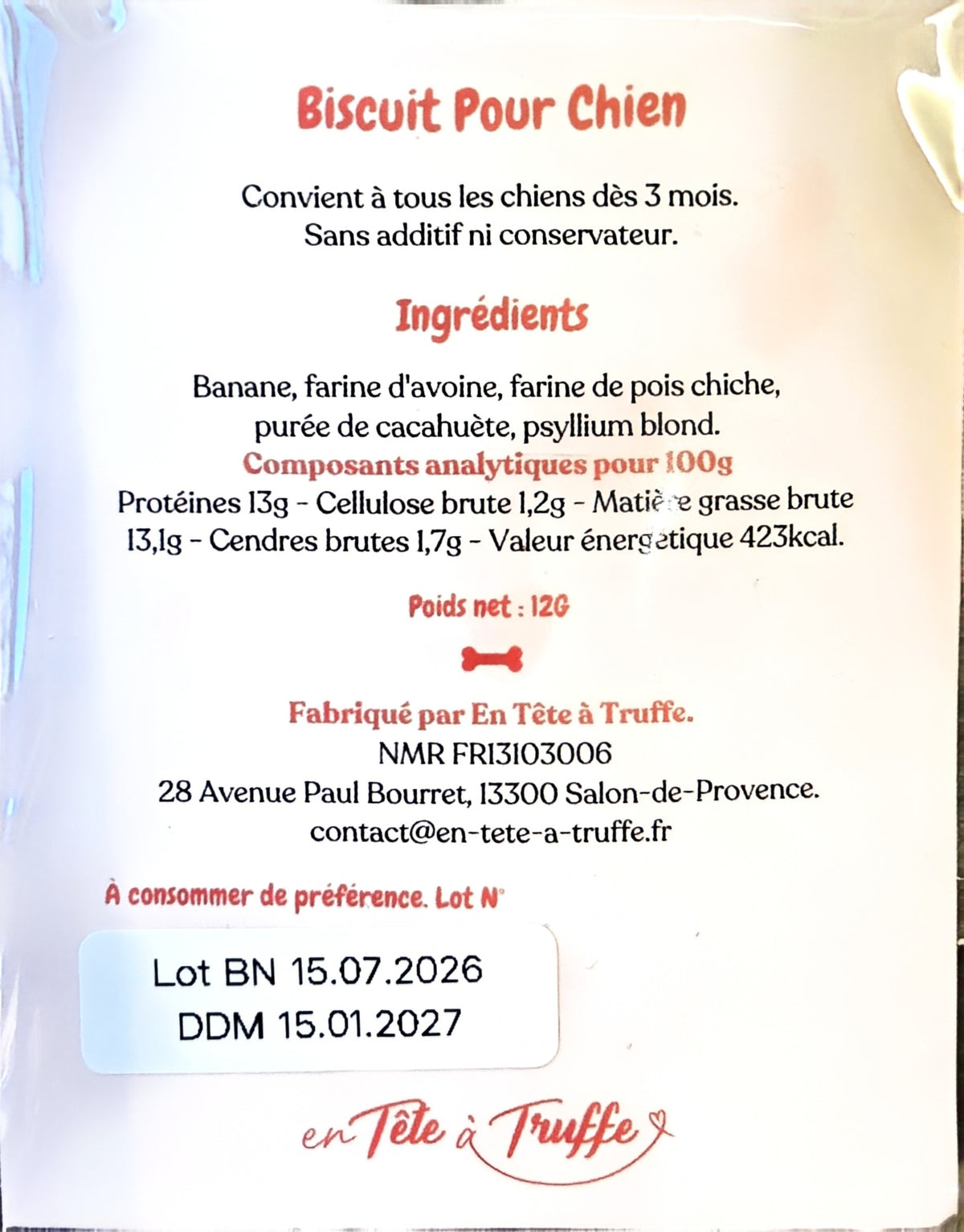 Biscuits pour chien – Les cœurs de La Chic Team