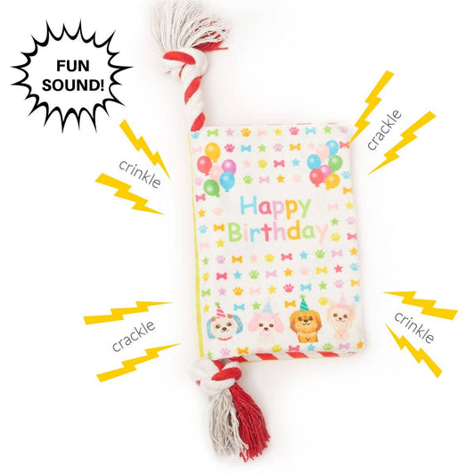 Jouet pour chien avec carte de joyeux anniversaire