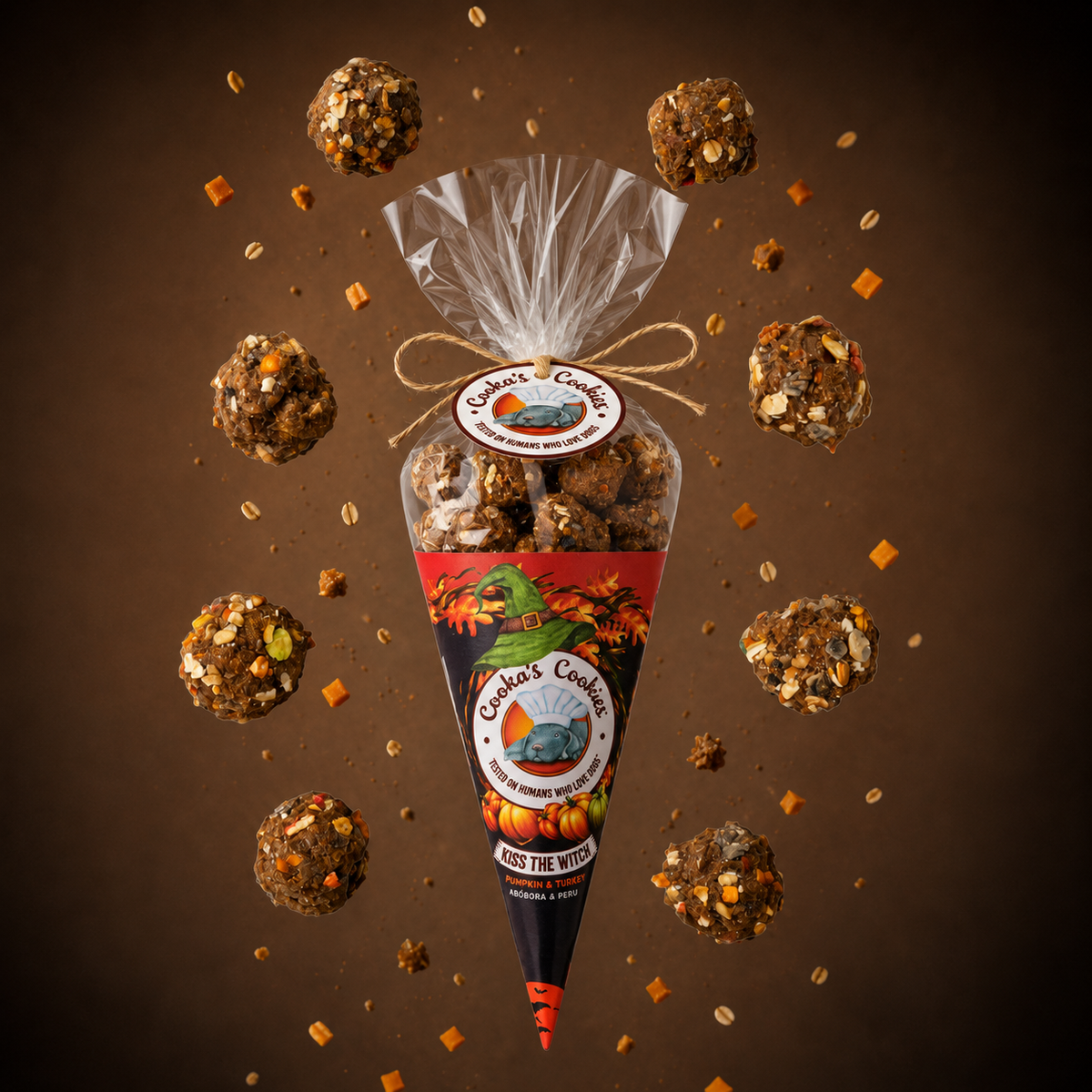 Embrasse la sorcière - Friandises d'Halloween à la dinde et à la citrouille