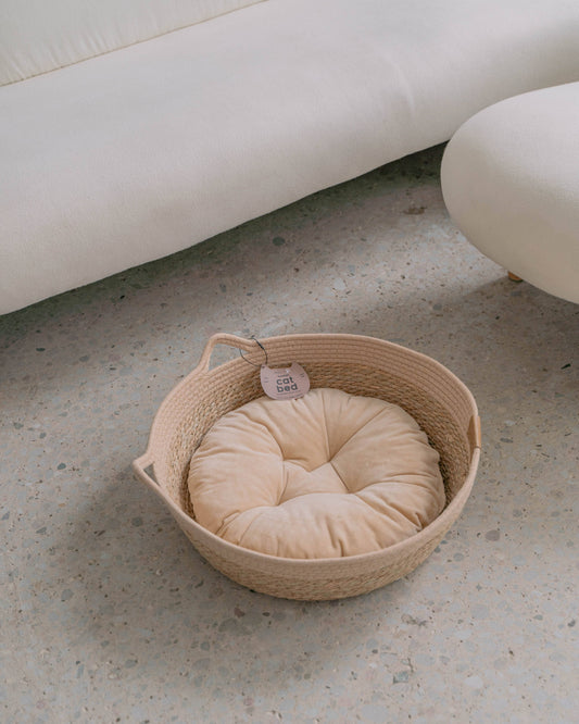 Corbeille pour chat avec coussin douillet