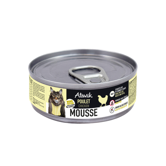 Mousse pour chat au poulet – Sans céréales-85g