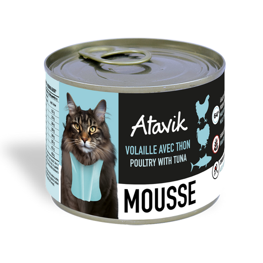 Mousse pour chat à la volaille et au thon – Sans céréales-200g
