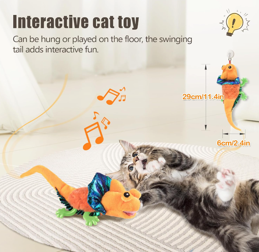 Léo le Lézard interactif pour chat