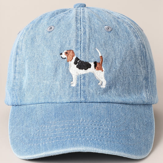 Casquette en denim brodée Beagle