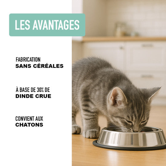 Croquettes pour chaton sans céréales Volaille et myrtilles– ATAVIK