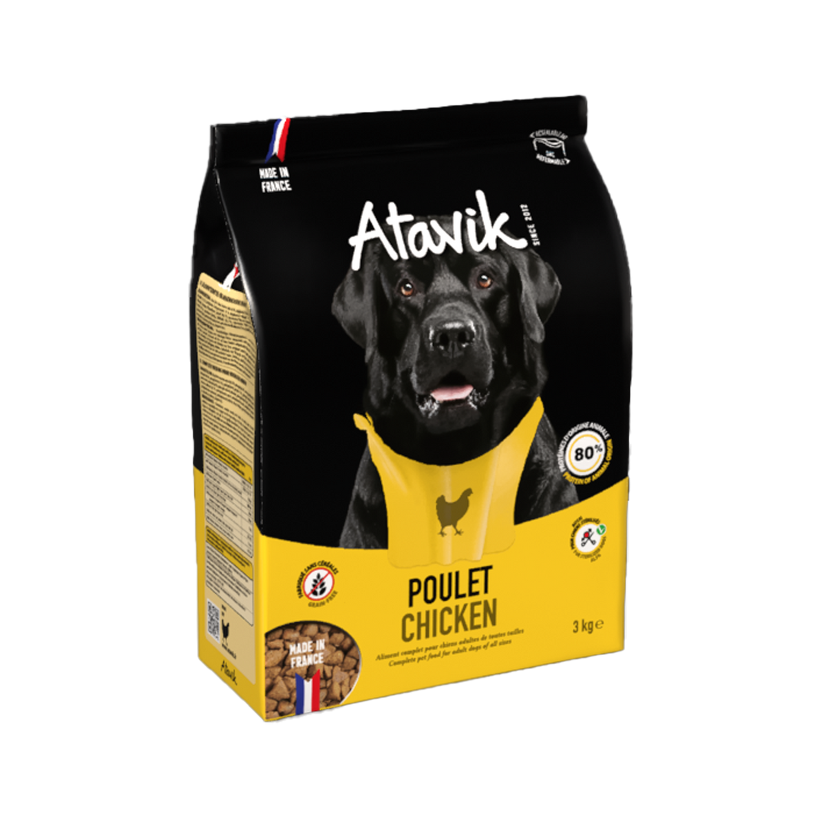 Croquettes au poulet pour chiens-sans céréales- Atavik