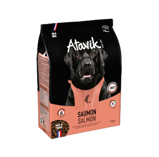 Croquettes pour chiens au saumon, sans céréales- ATAVIK