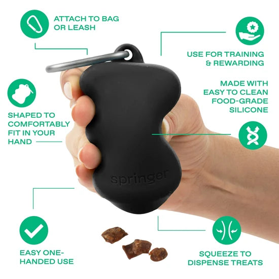 Distributeur de friandises en silicone noir