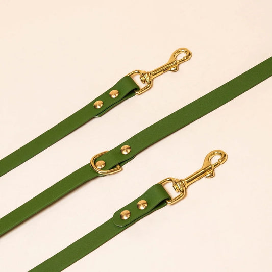 Laisse multi positions-VERT OLIVE