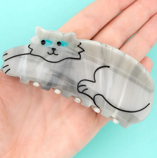 Pince à cheveux Chat gris